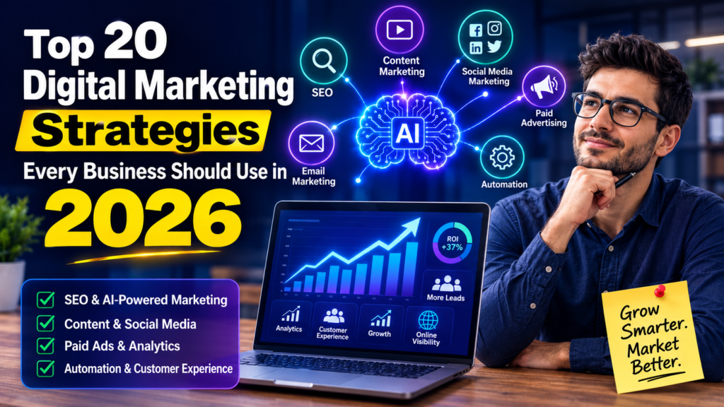 Top 20 Digital Marketing Strategies Every Business Should Use in 2026