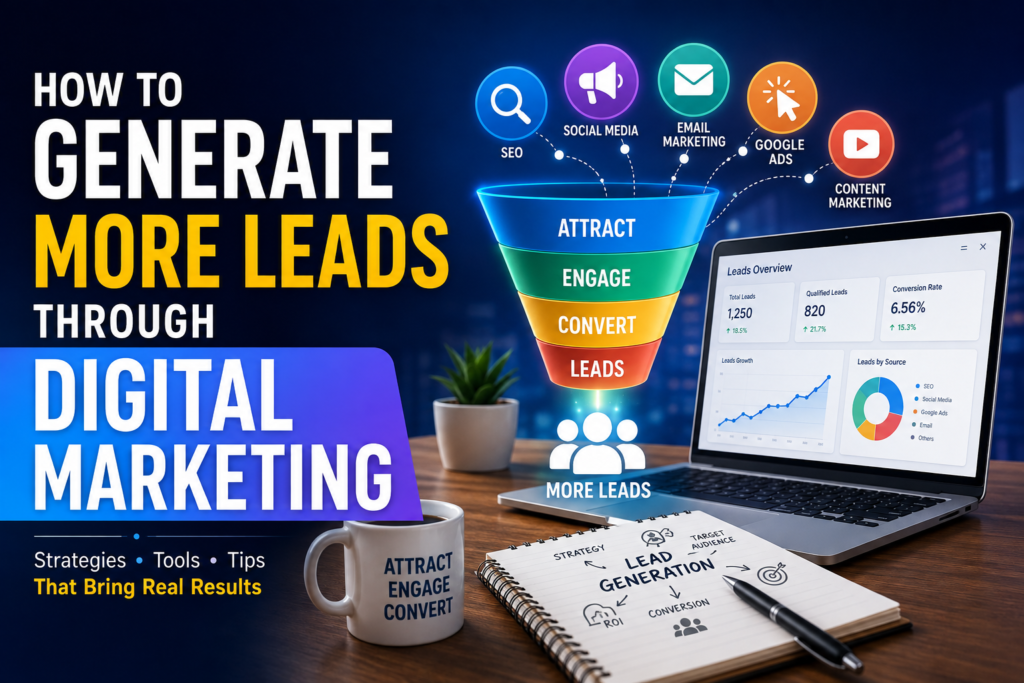 How to Generate More Leads Through Digital Marketing: Complete Guide for Businesses